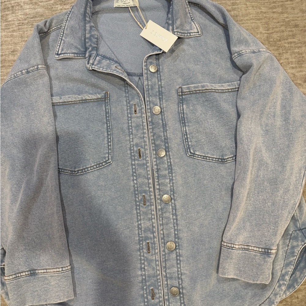 Z Supply All Day Knit Denim Jacket - Picture 3 of 5